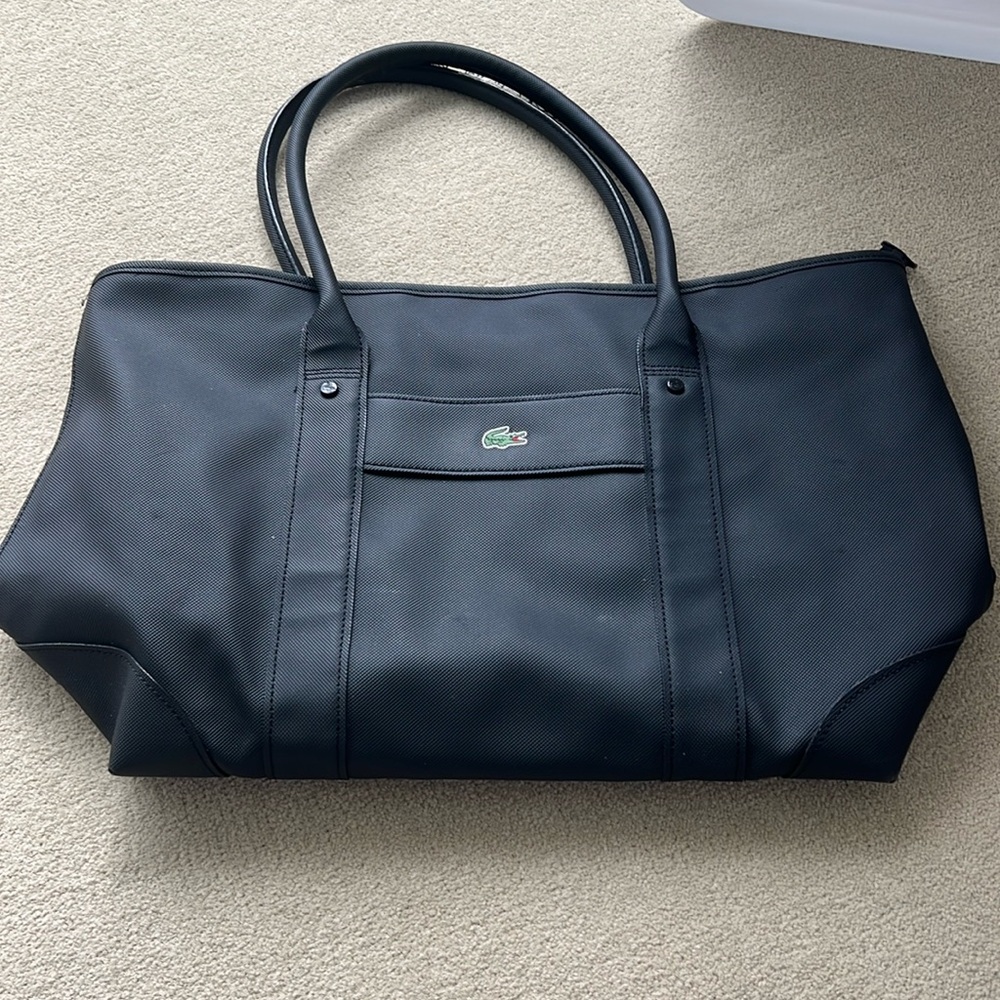 Lacoste Black Sturdy Tote, overall great condition